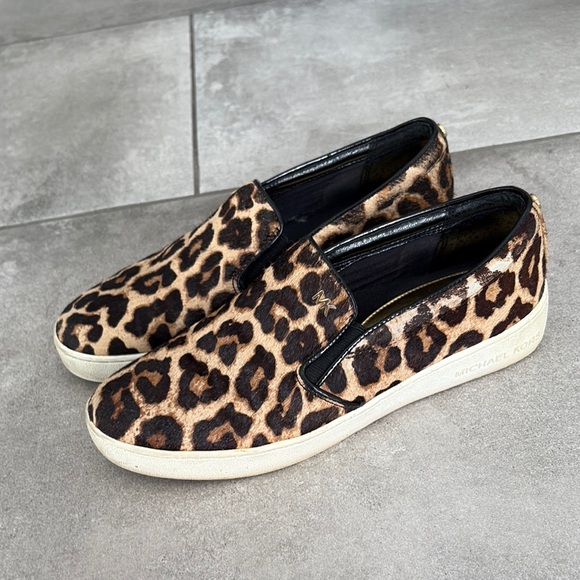 Michael Kors Brown and Black Slip-On Sneakers - Picture 1 of 4